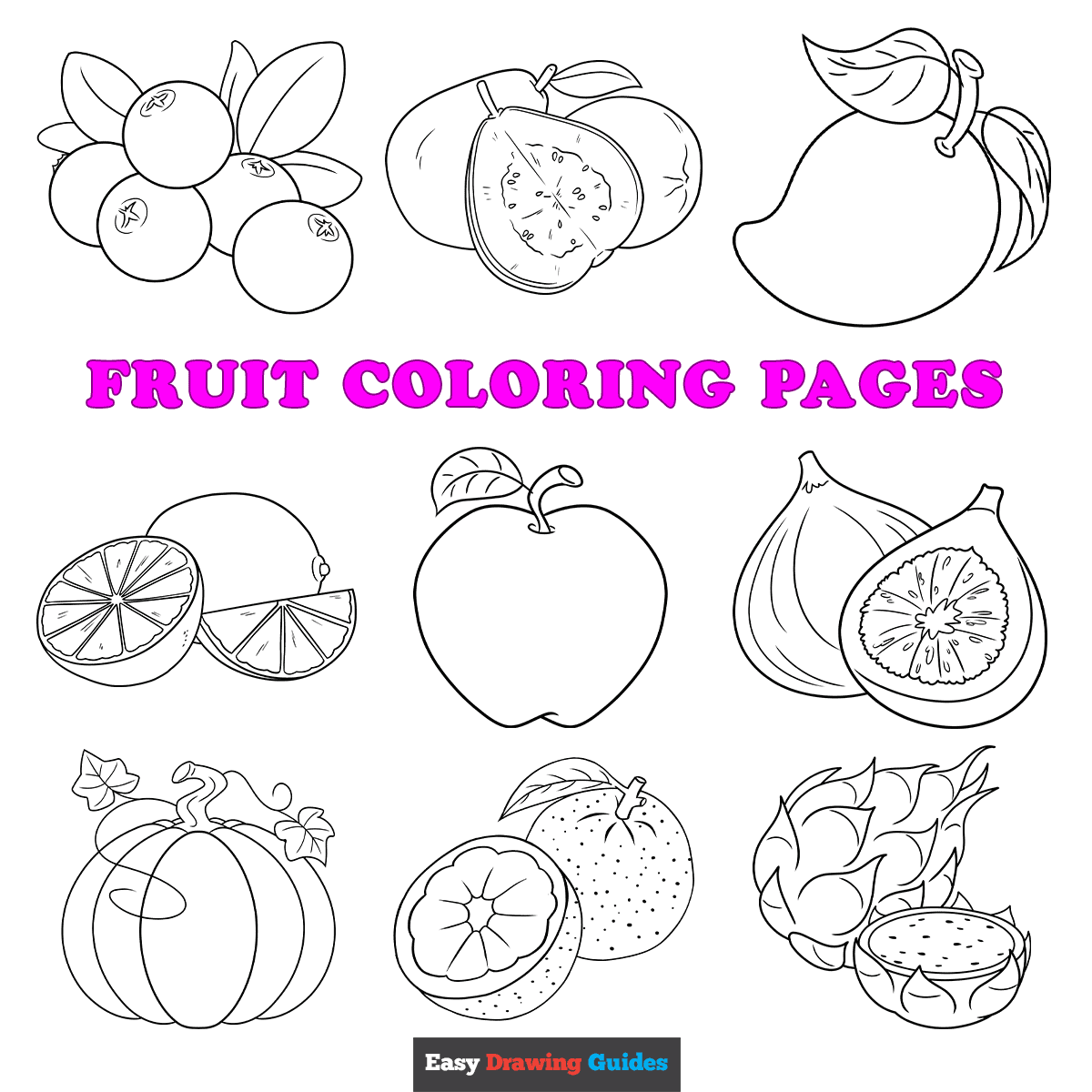 Free Printable Fruit Coloring Pages For Kids