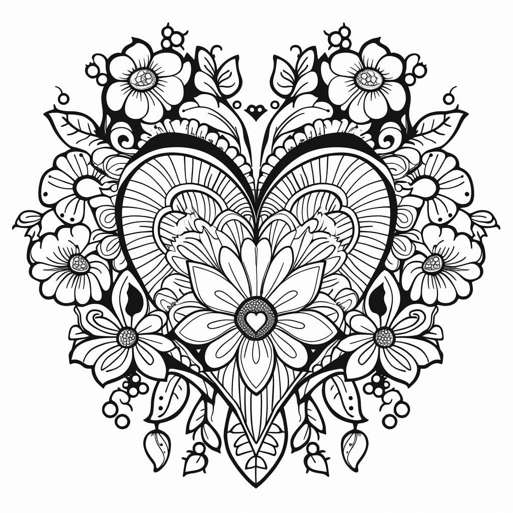Free Printable Heart Mandala Coloring Page 3 Ashley Yeo
