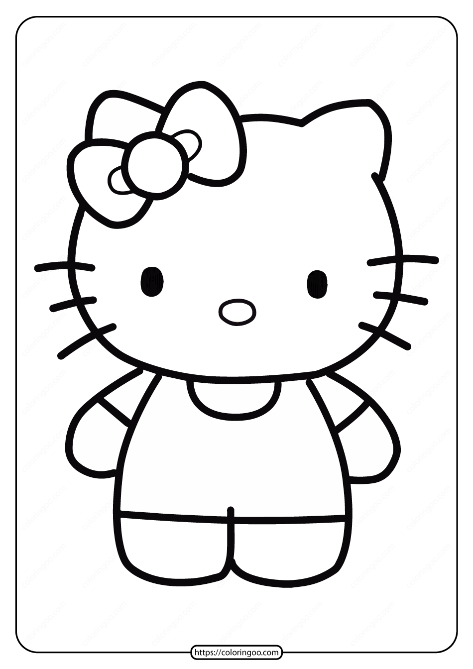 Free Coloring Pages Kitty