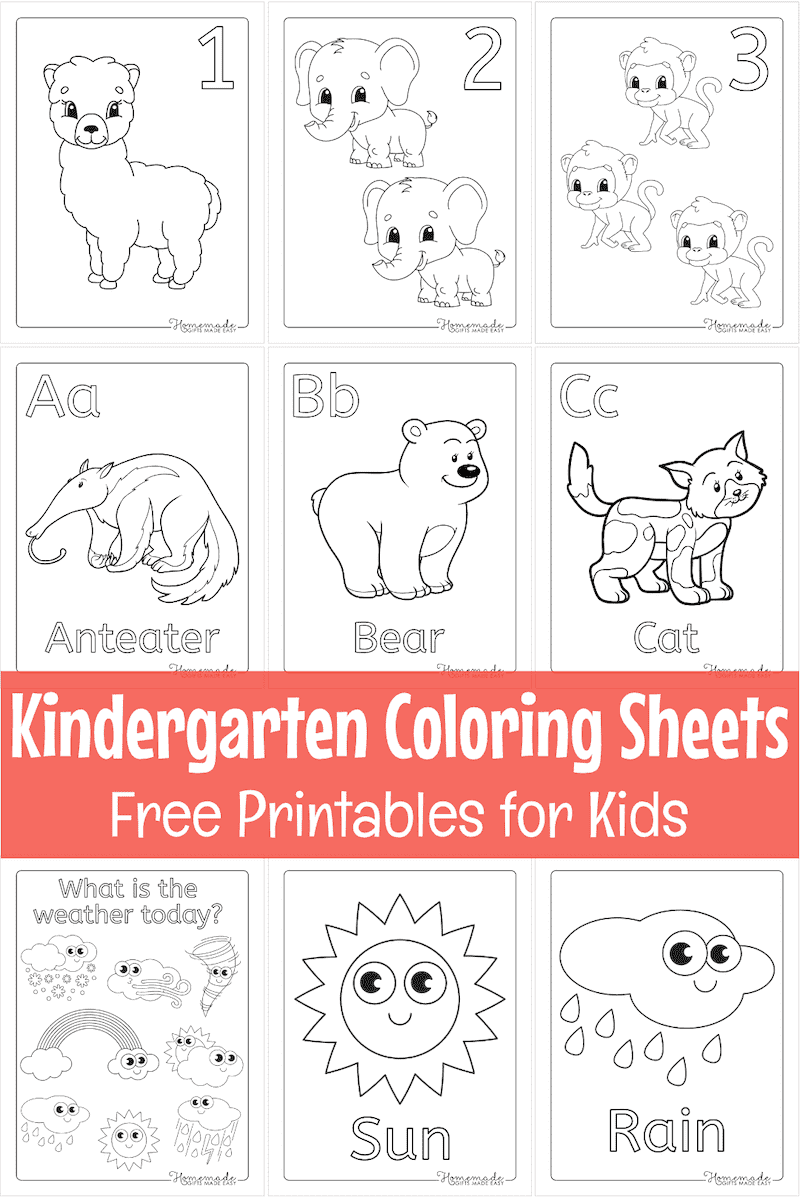 Kindergarten Free Coloring Pages