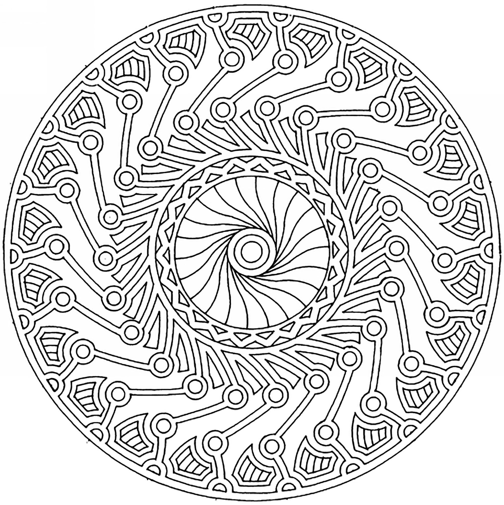 Free Printable Mandala Coloring Pages For Adults Worksheets Library