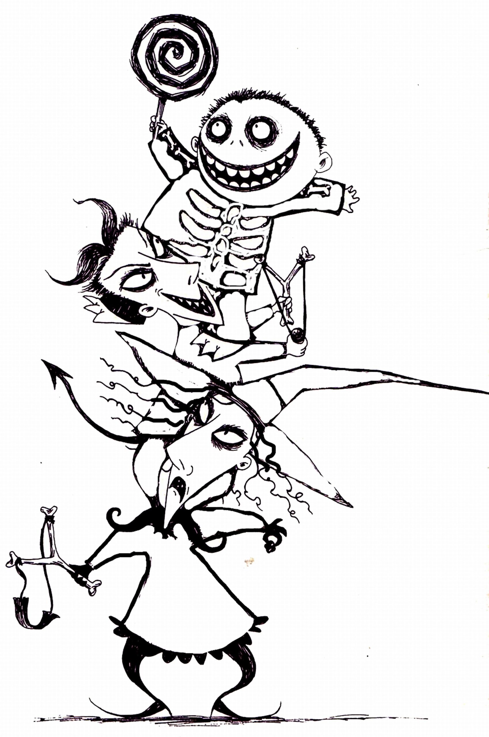 Free Printable Nightmare Before Christmas Coloring Pages Best Worksheets Library