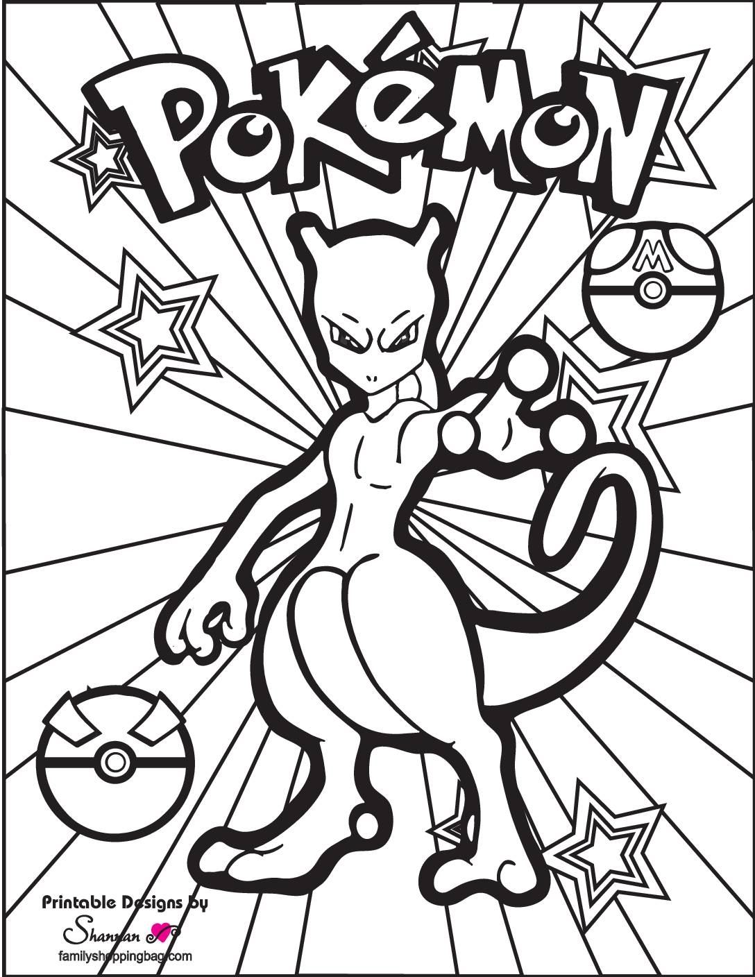 Free Printable Pokemon Coloring Pages And More Lil Shannie