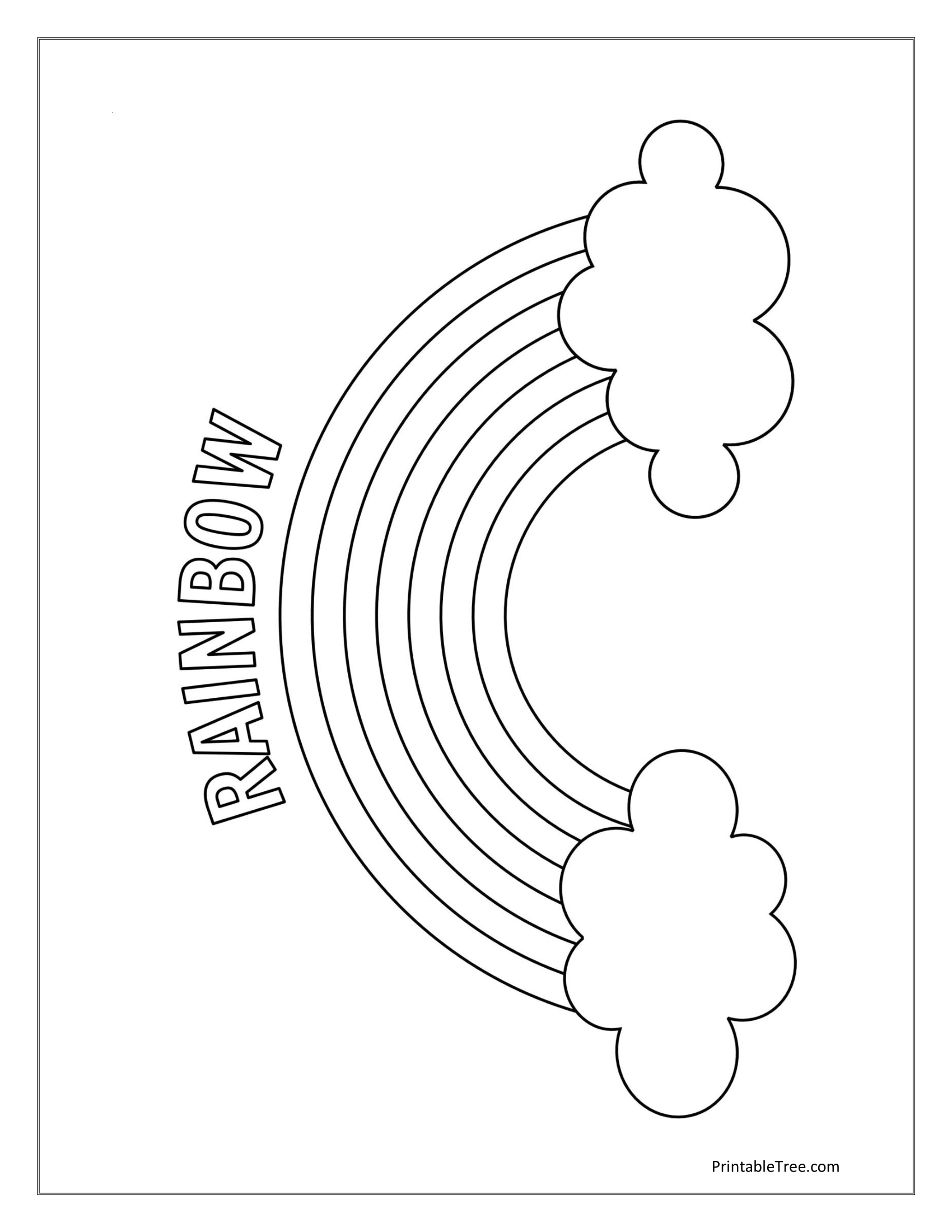 Free Printable Rainbow Coloring Pages PDF For Kids U0026 Adults