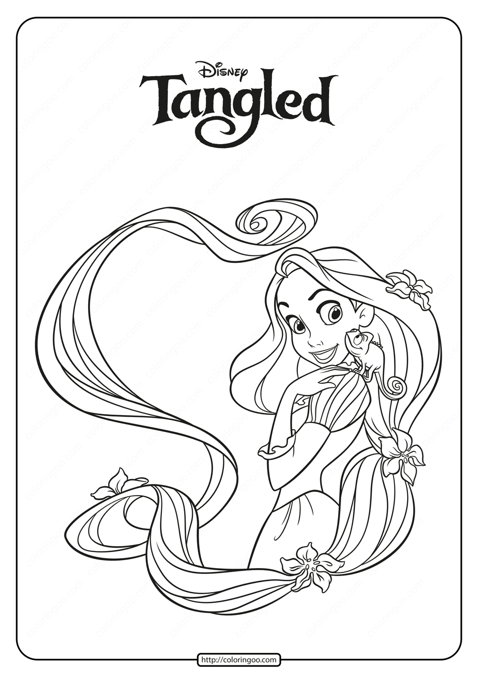 Free Printable Rapunzel Coloring Pages For Kids