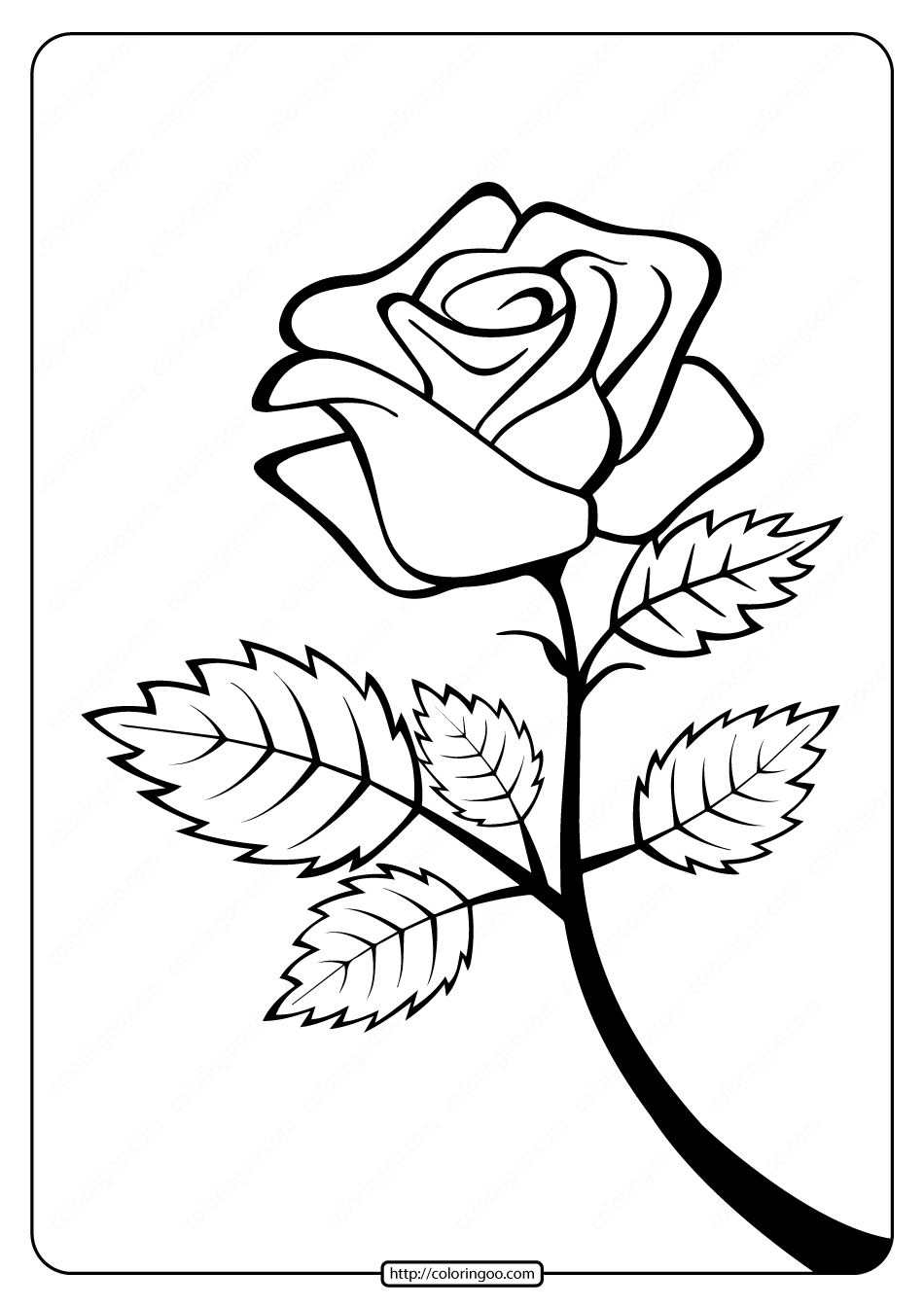 Free Printable Rose Coloring Pages