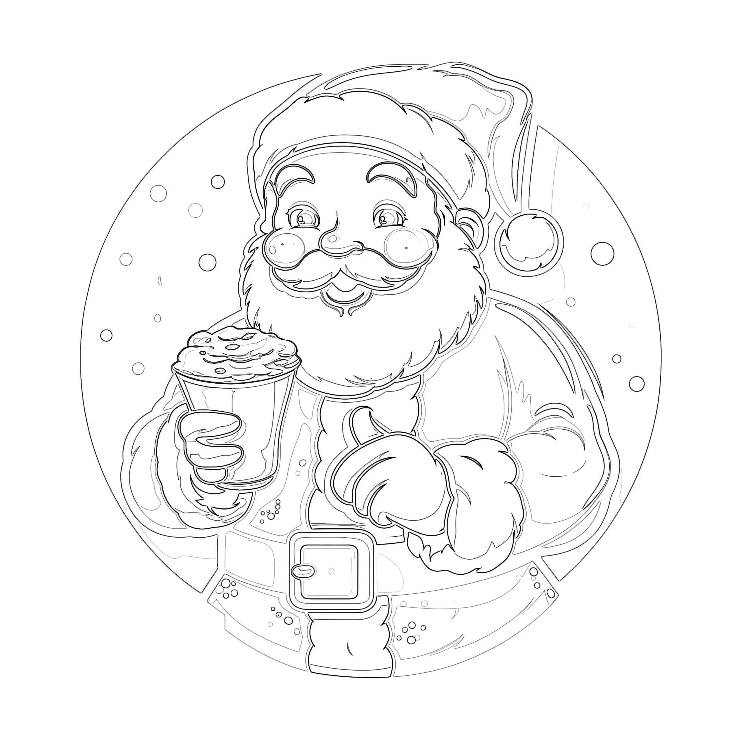 Santa Coloring Pages Printable Free