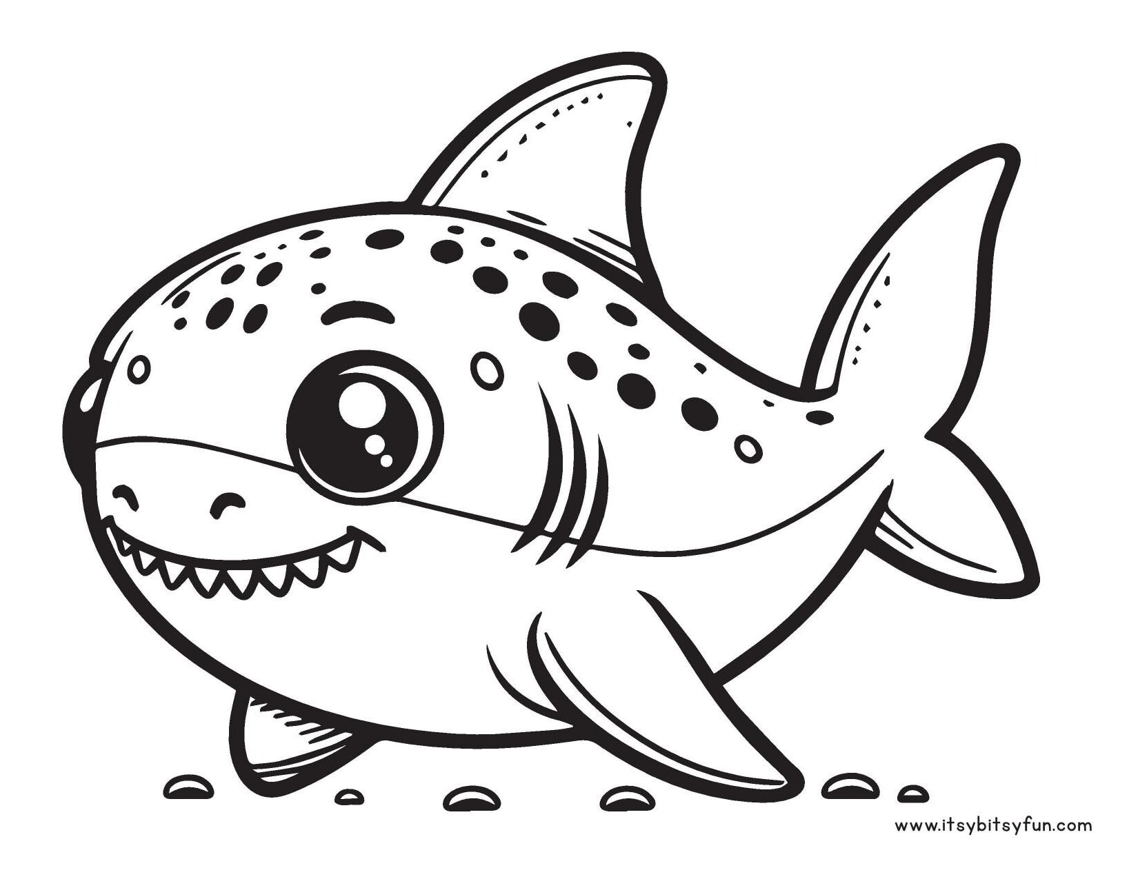 Free Coloring Pages Sharks