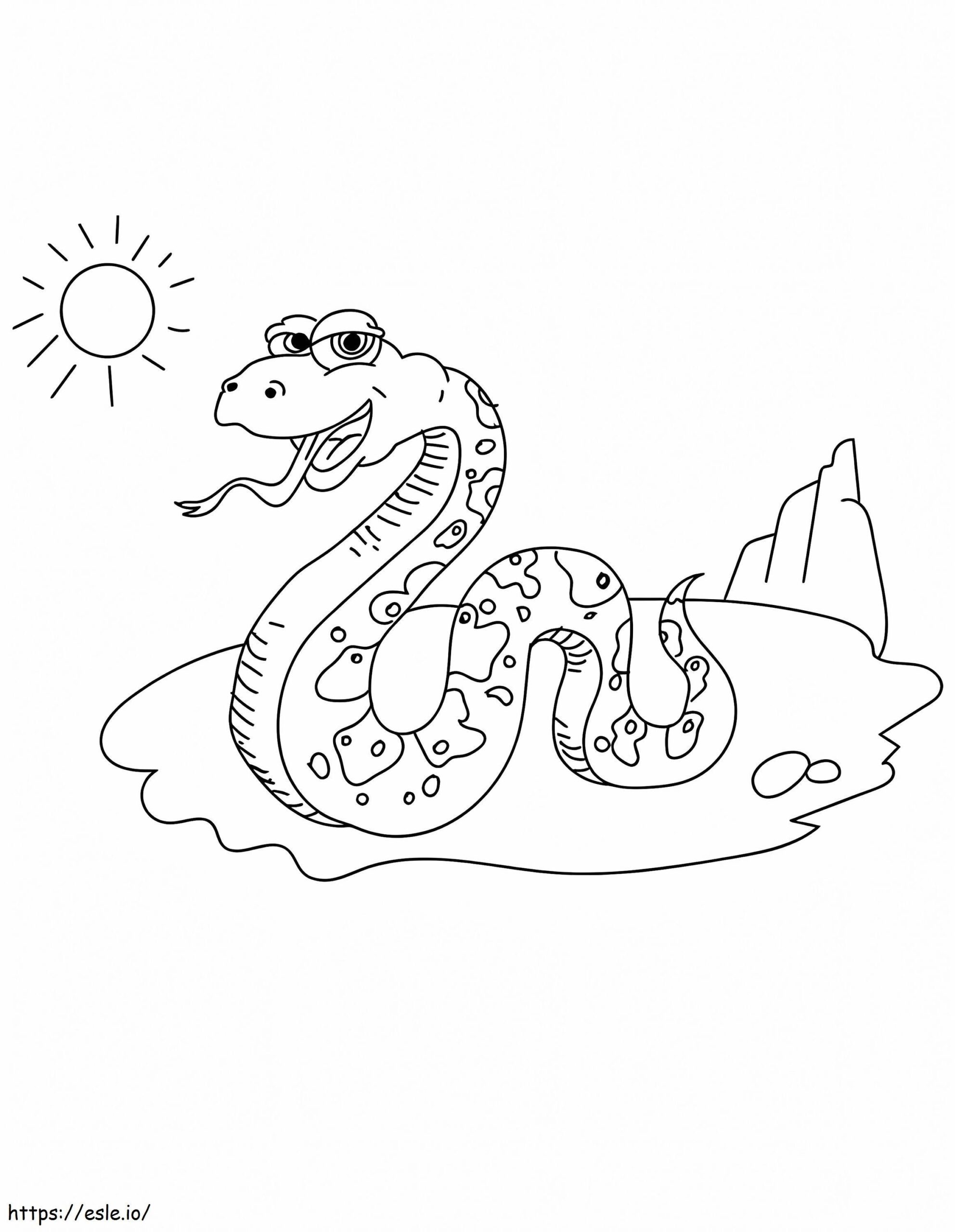 Free Printable Snake Coloring Page