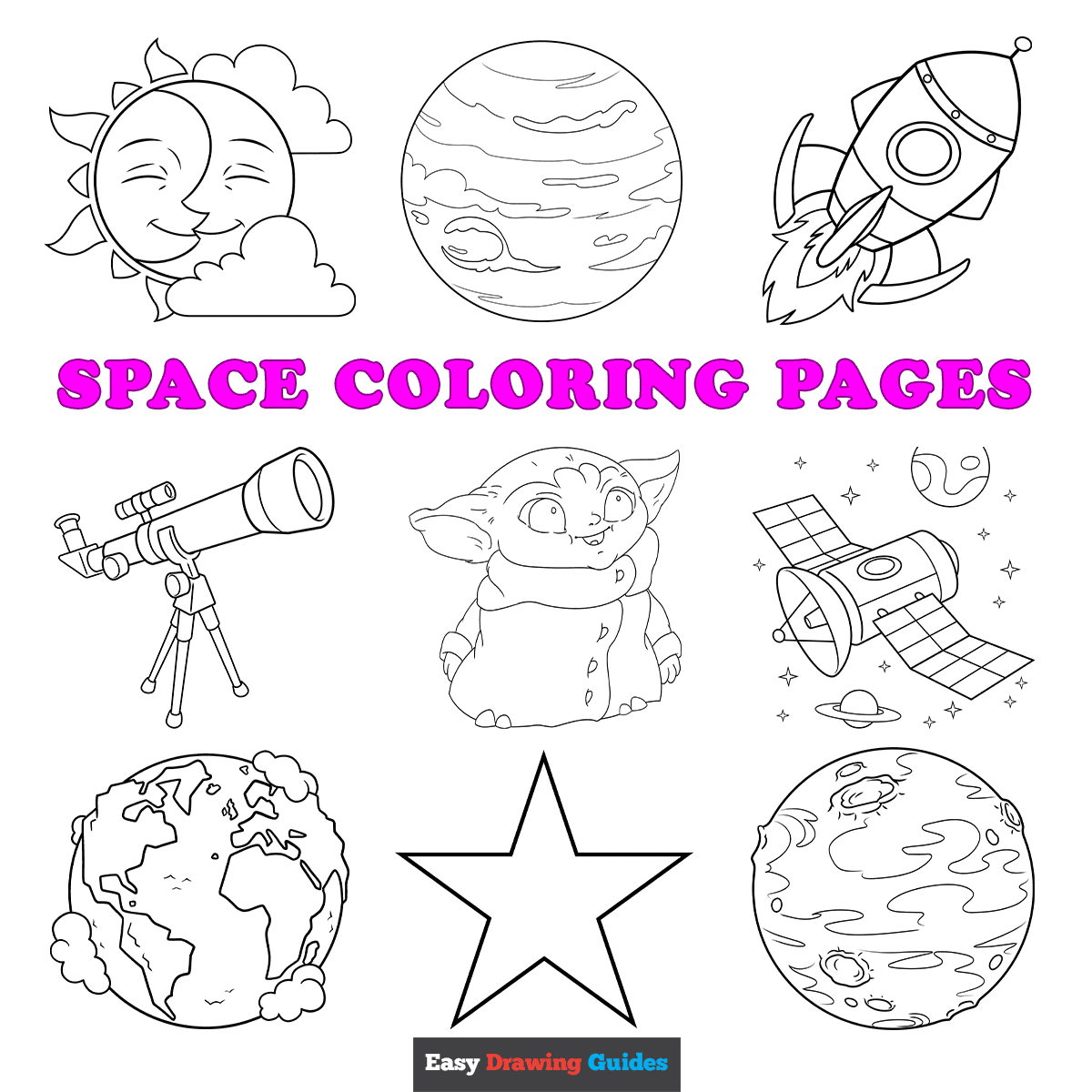 High Quality Free Space Coloring Pages Printable