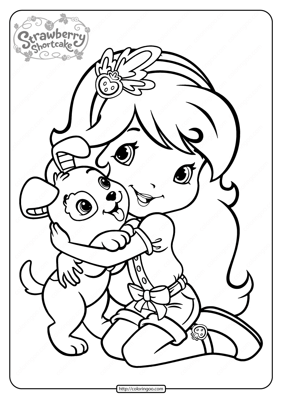 Free Printable Strawberry Shortcake Coloring Page 01