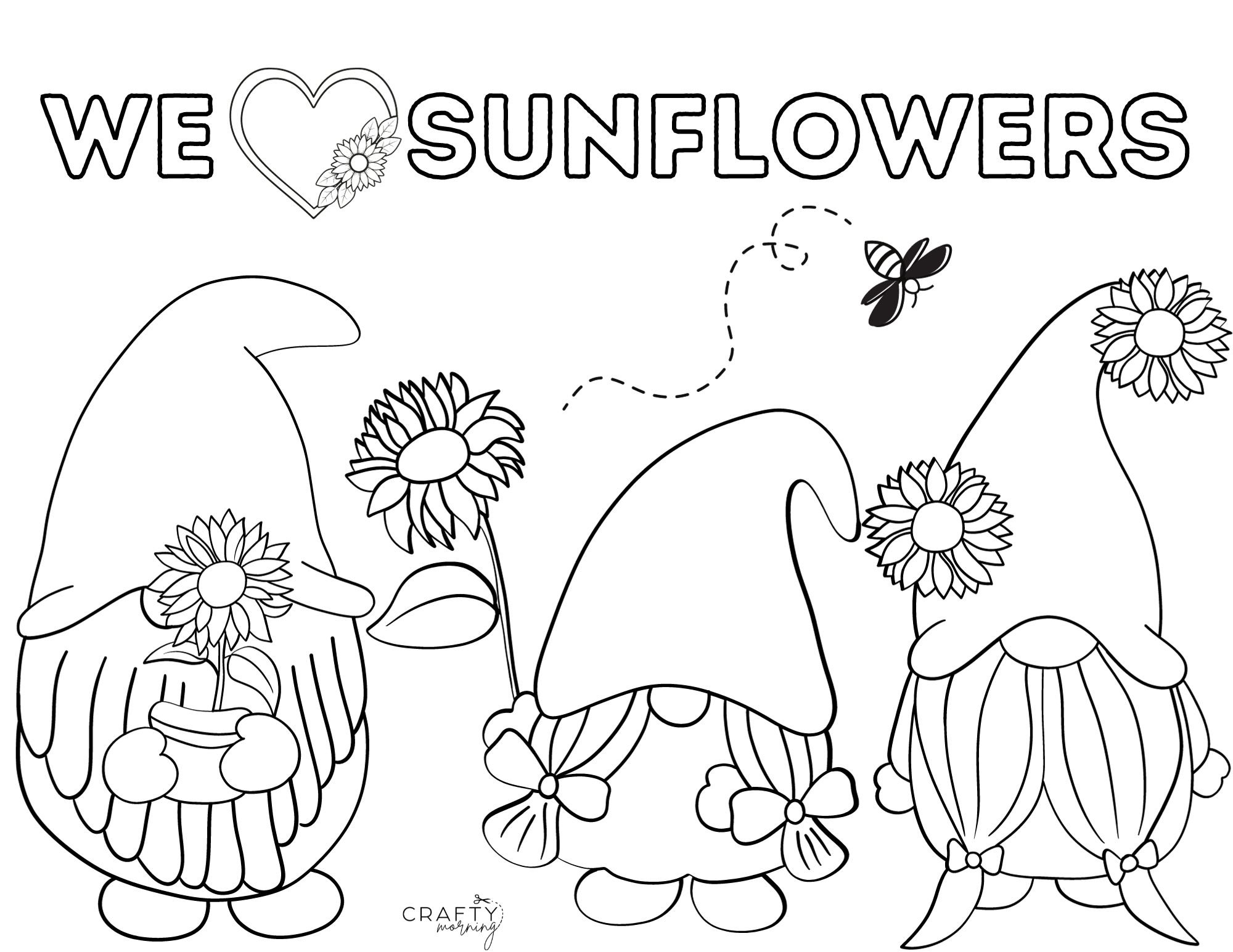 Free Printable Sunflower Coloring Pages Crafty Morning