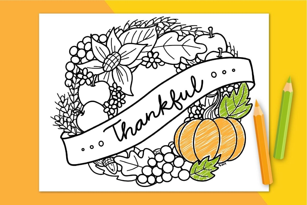 Free Coloring Thanksgiving Pages