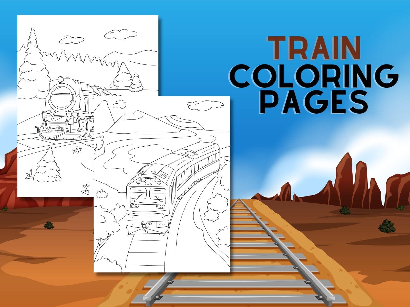 Printable Coloring Pages Trains