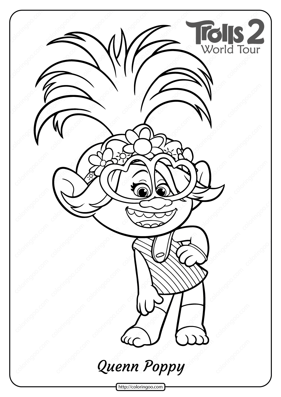 Printable Troll Coloring Pages