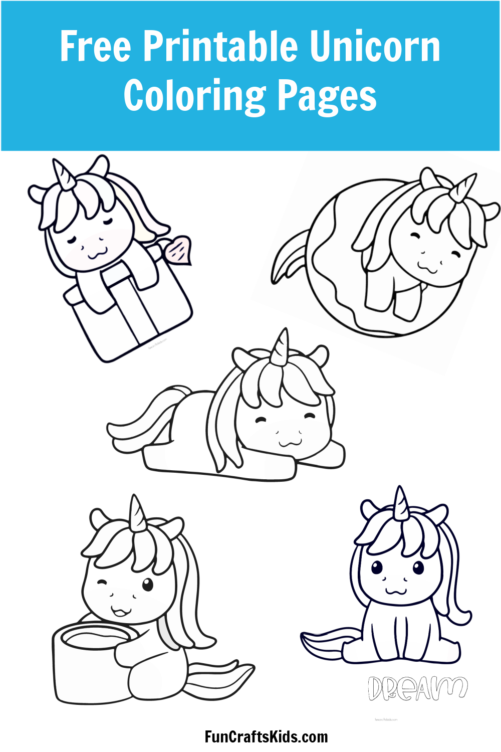 Unicorns Printable Coloring Pages