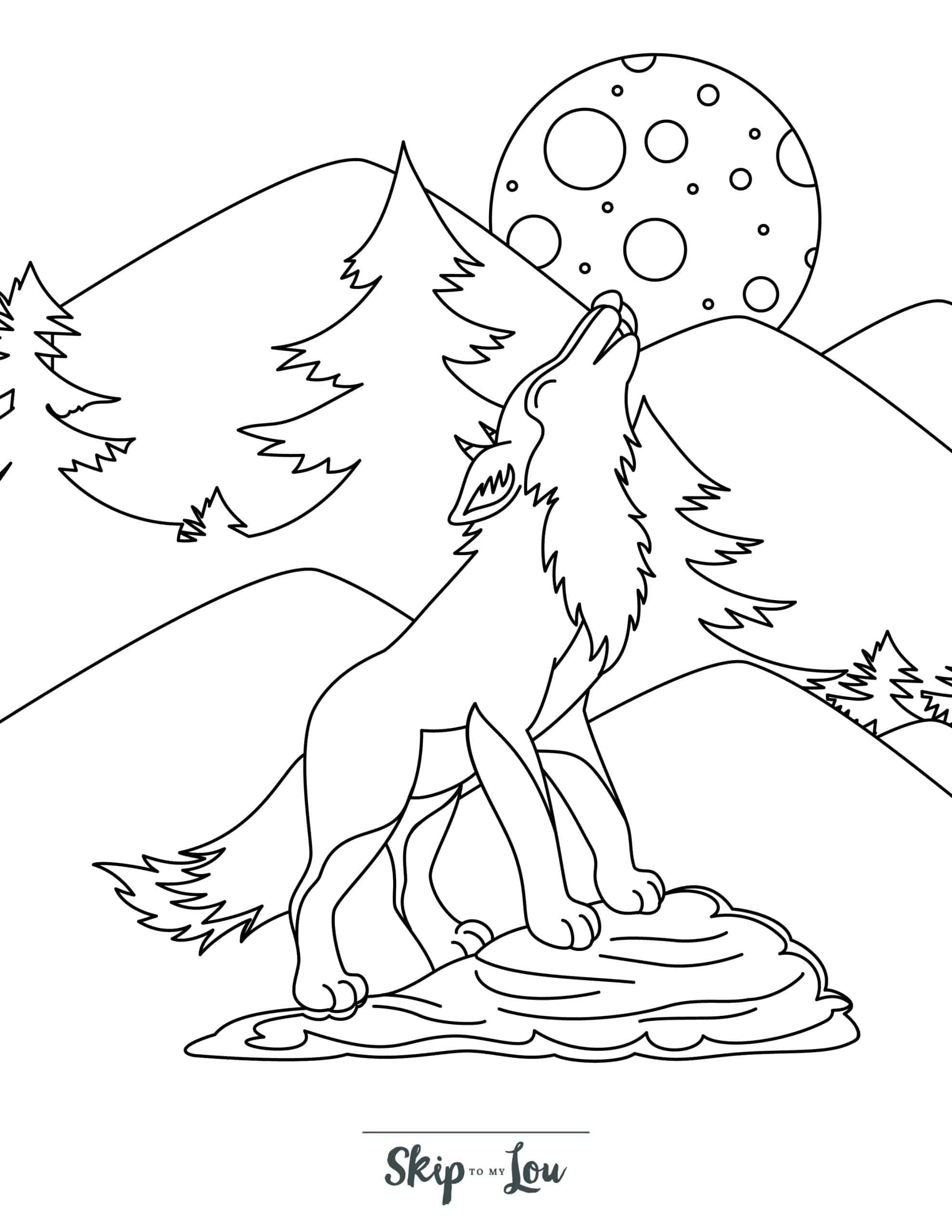 Free Coloring Pages Wolves