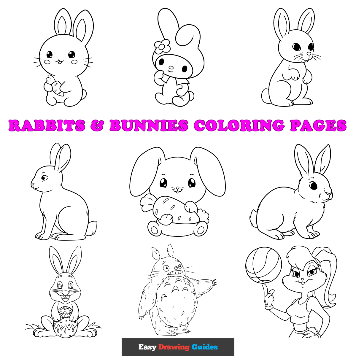 Coloring Pages Bunnies Printable