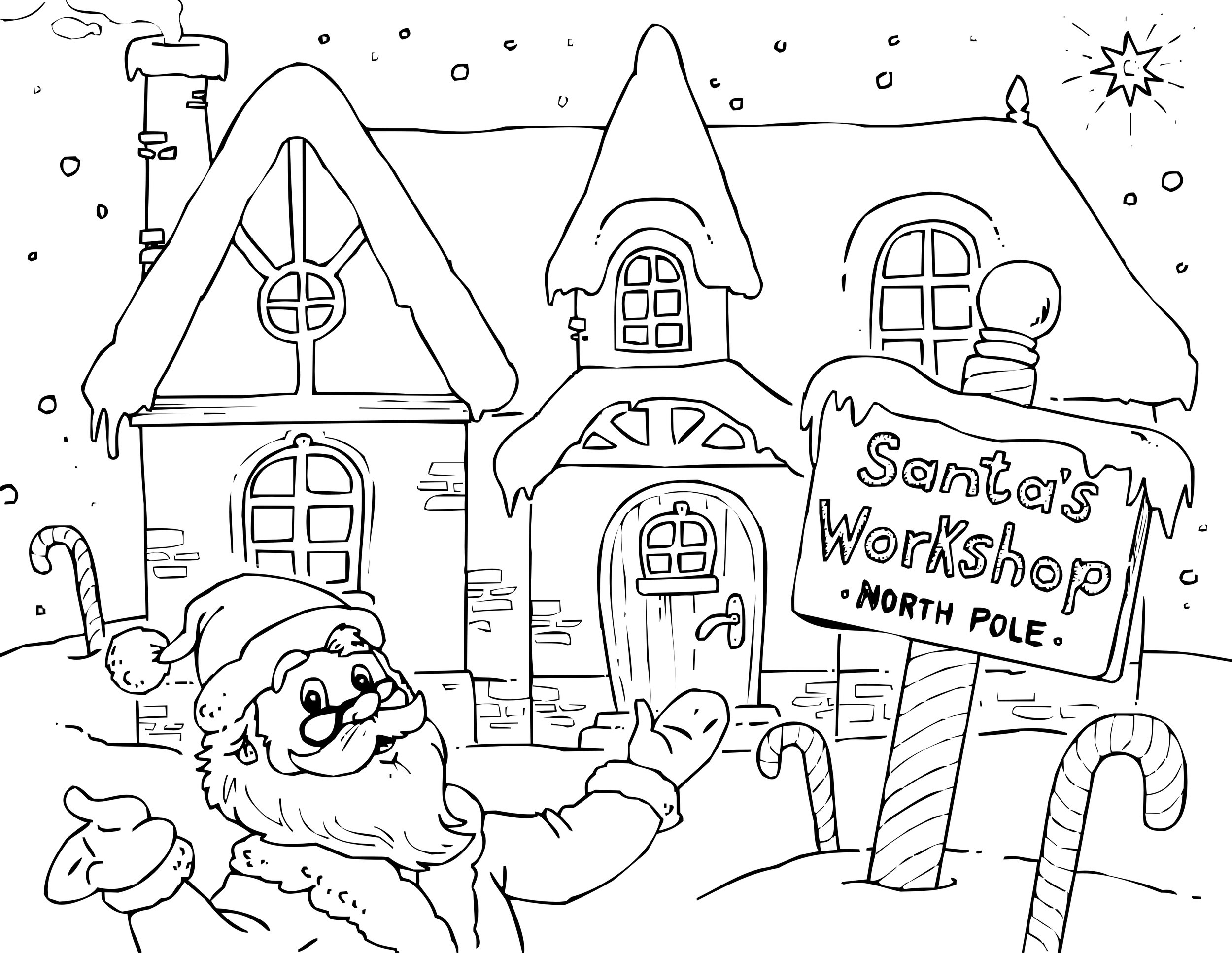 Free Santa s Workshop Coloring Pages Elf Application 