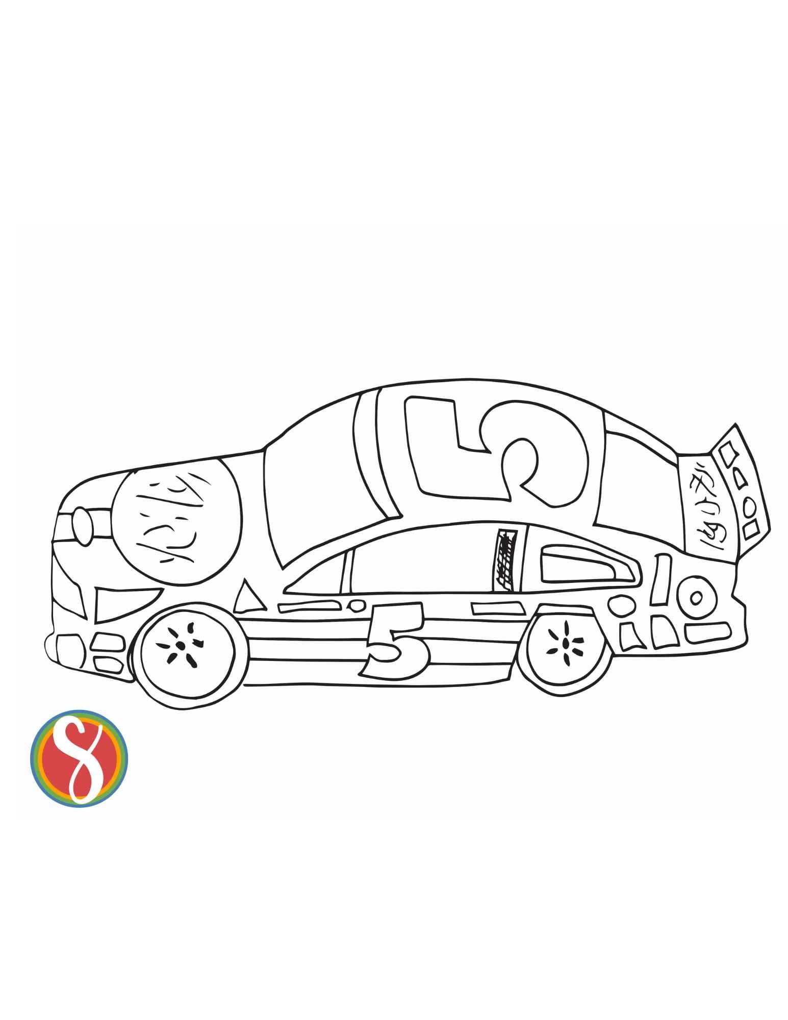 Free Simple Car Coloring Pages Stevie Doodles