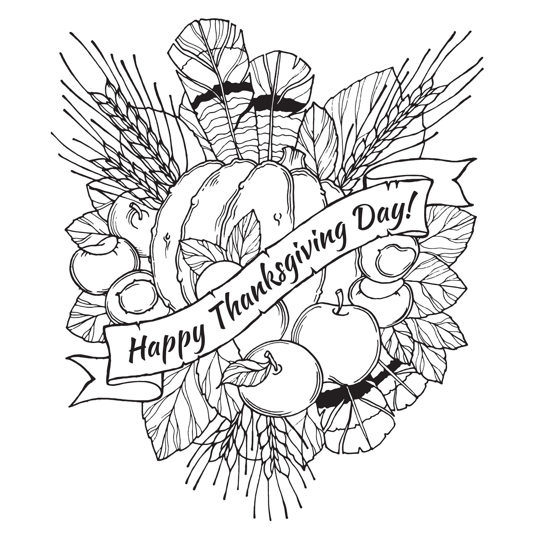 Free Thanksgiving Coloring Page To Download Thanksgiving 