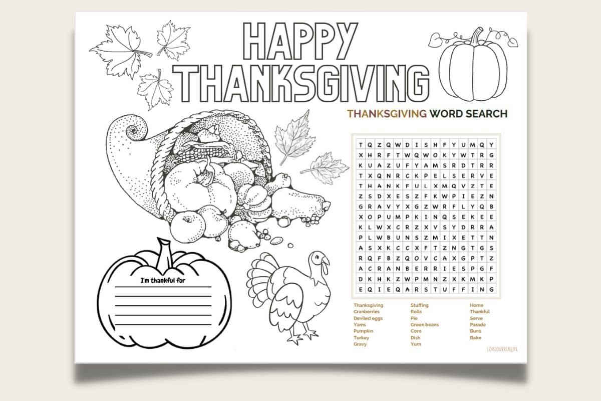 Free Printable Thanksgiving Coloring Pages For Preschoolers