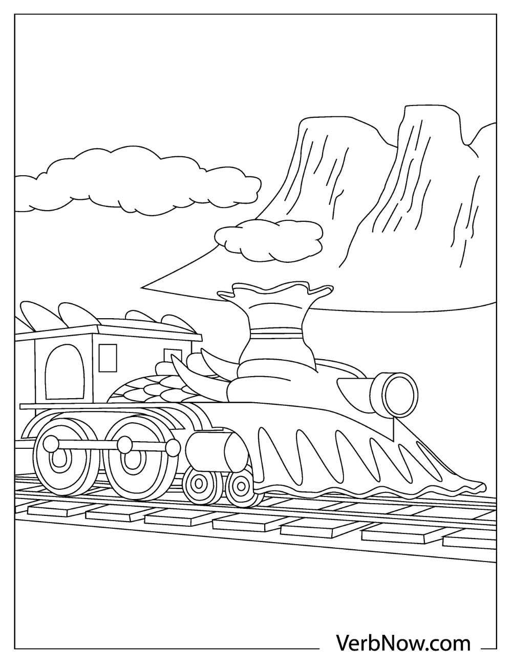Free Train Coloring Pages For Download Printable PDFs 