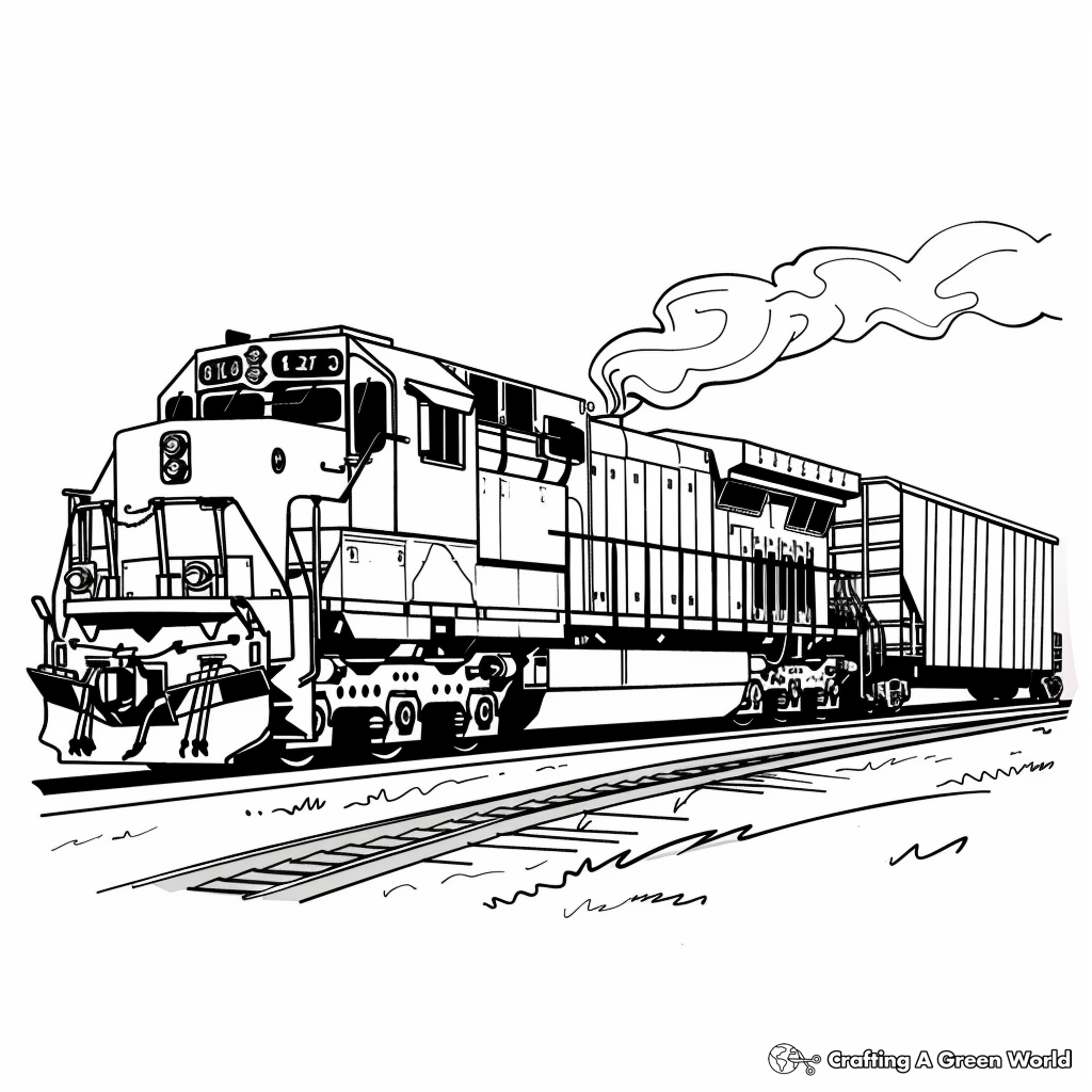 Free Coloring Pages Of Trains