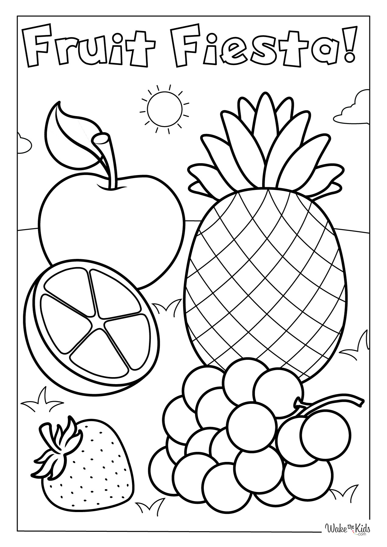 Printable Fruit Coloring Pages