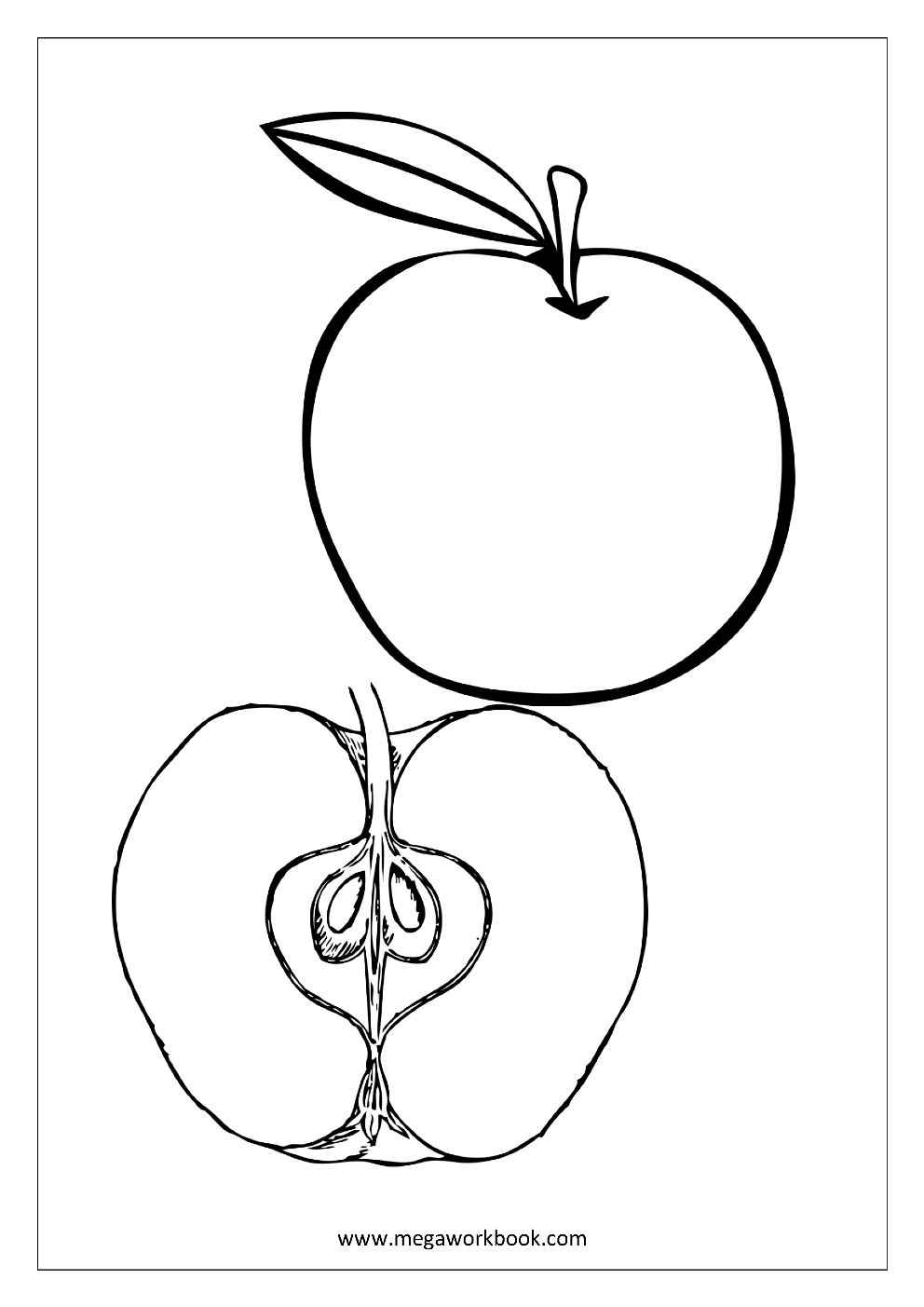 Fruit Coloring Pages Vegetable Coloring Pages Food Coloring Pages Free Printables MegaWorkbook