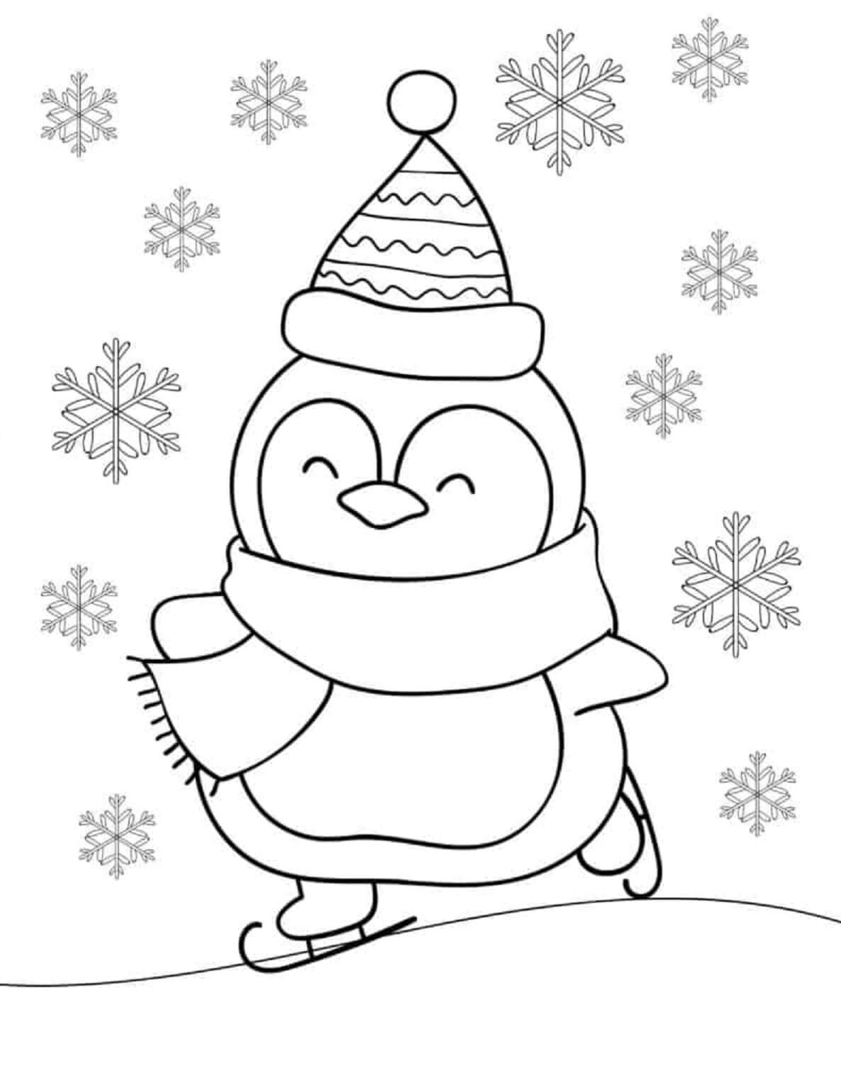 Printable Penguin Coloring Pages