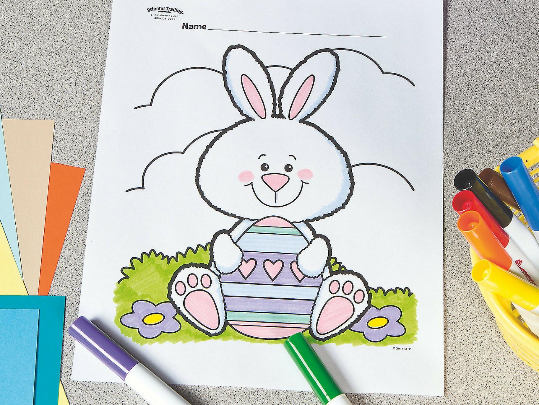 Fuzzy Easter Bunny Free Printable Coloring Page Fun365