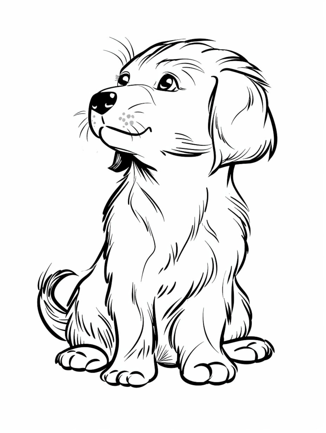 Get Your Puppy Fix Over 200 Printable Puppy Coloring Pages Digital Download Etsy Hong Kong