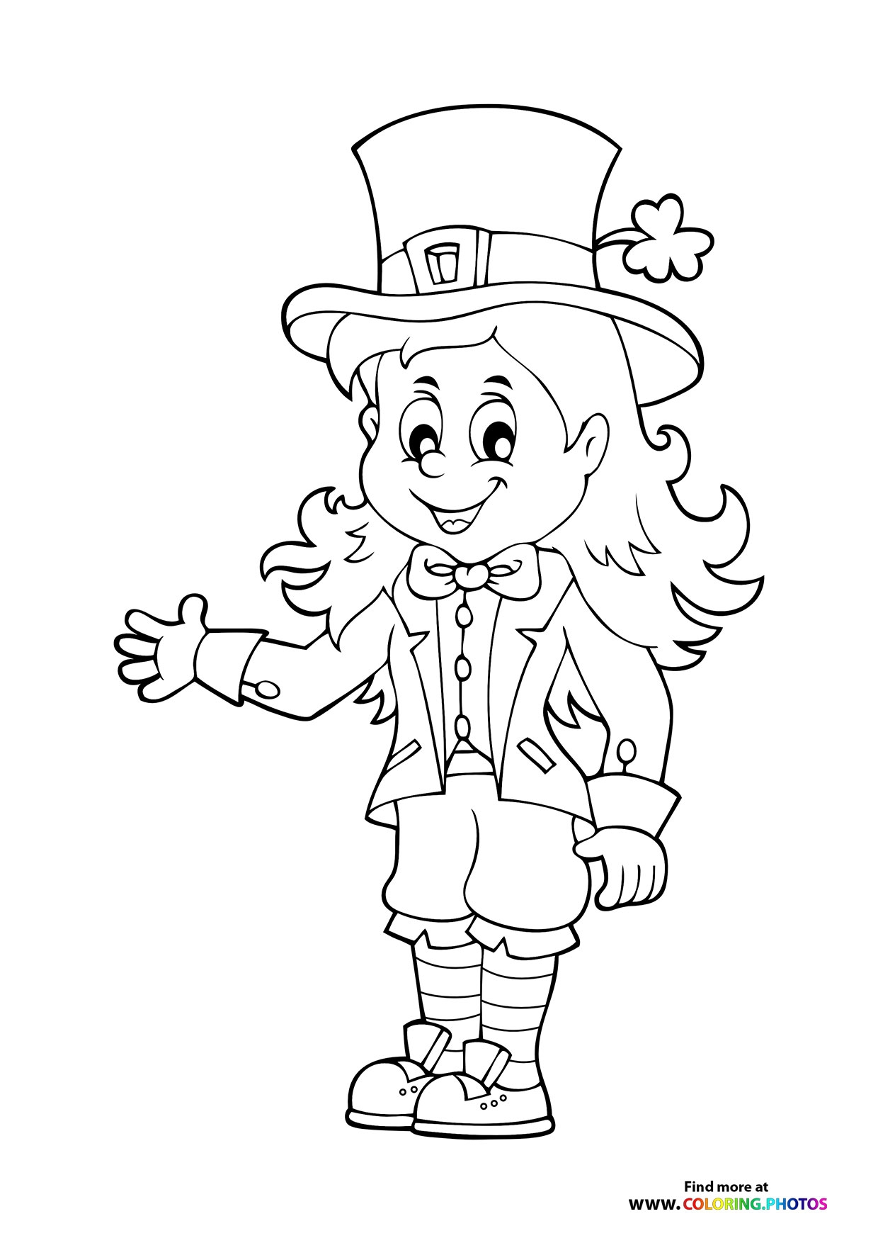 Girl Leprechaun Coloring Pages For Kids