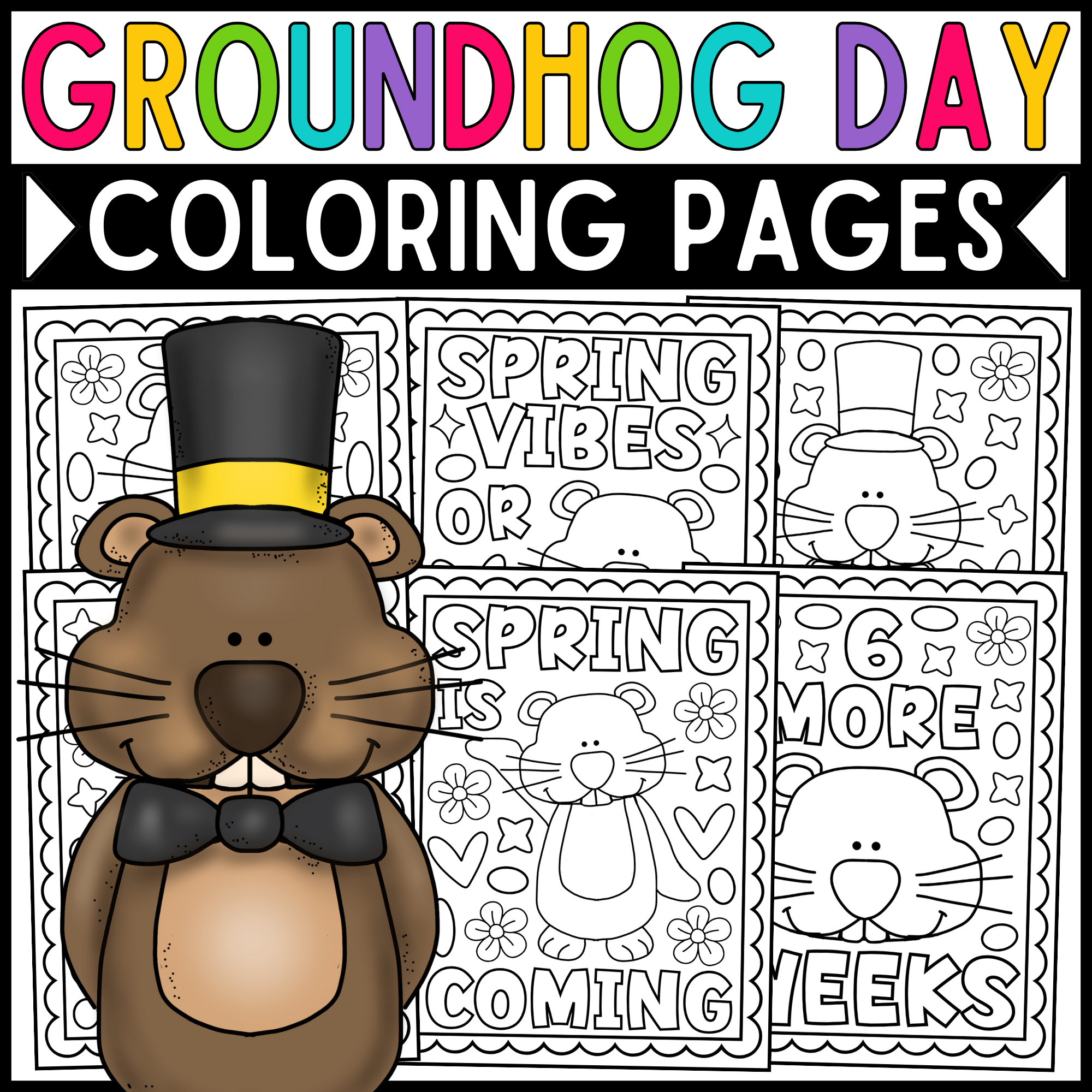 Groundhog Day Coloring Pages Free