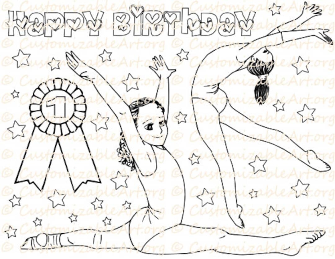 Printable Coloring Pages Gymnastics