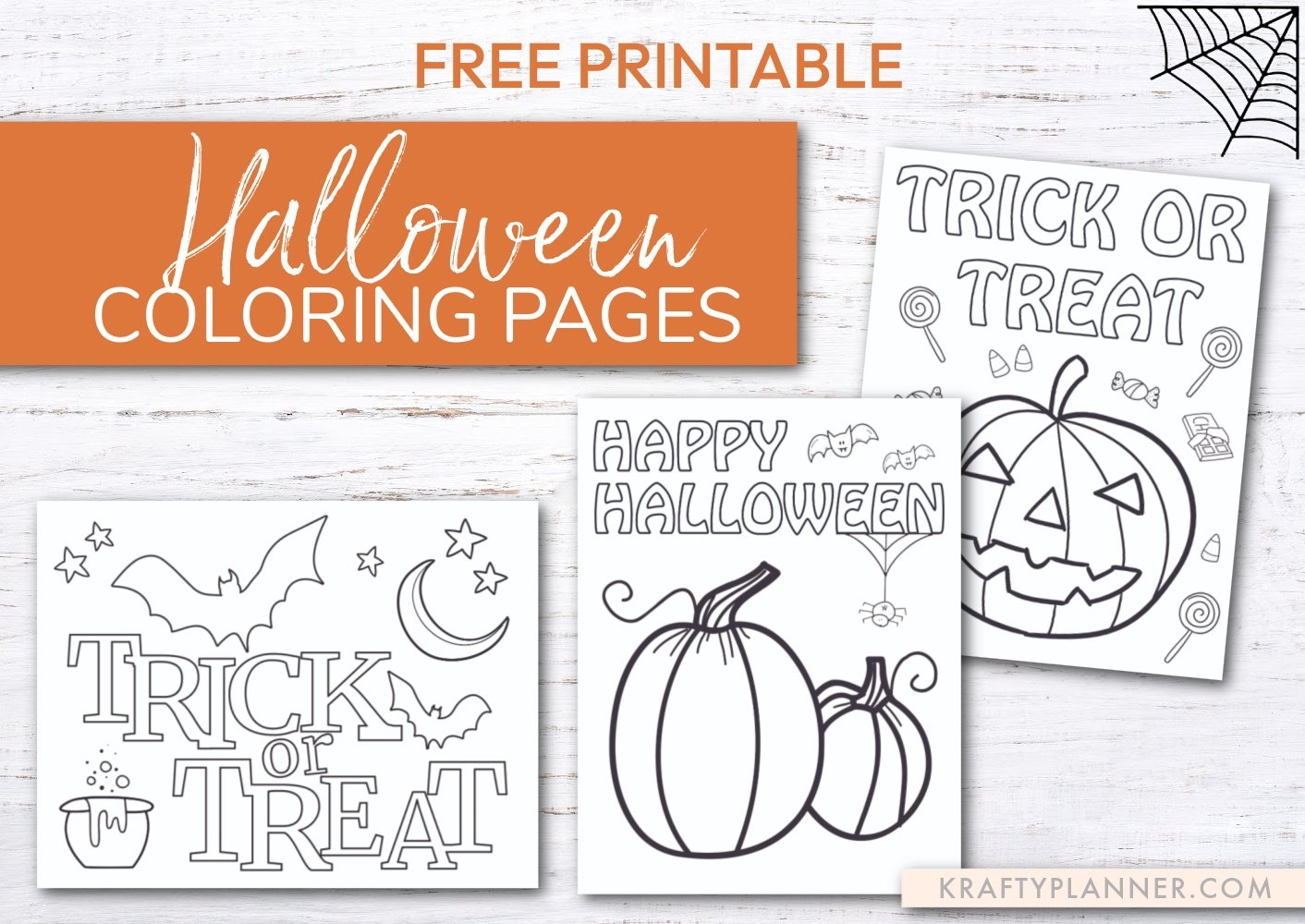 Halloween Coloring Pages Free Printable Krafty Planner