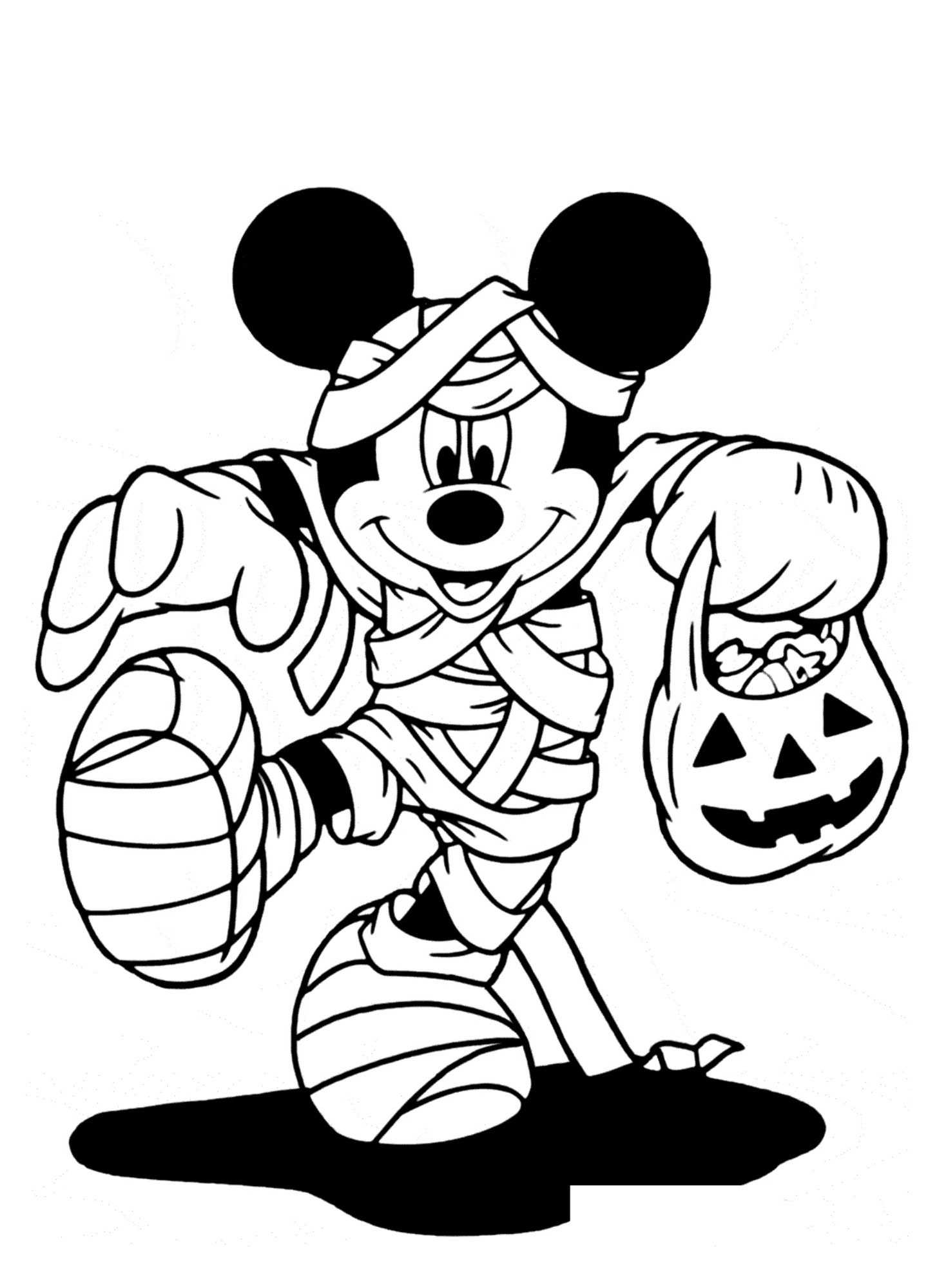 Halloween Coloring Pages mickey Style Etsy
