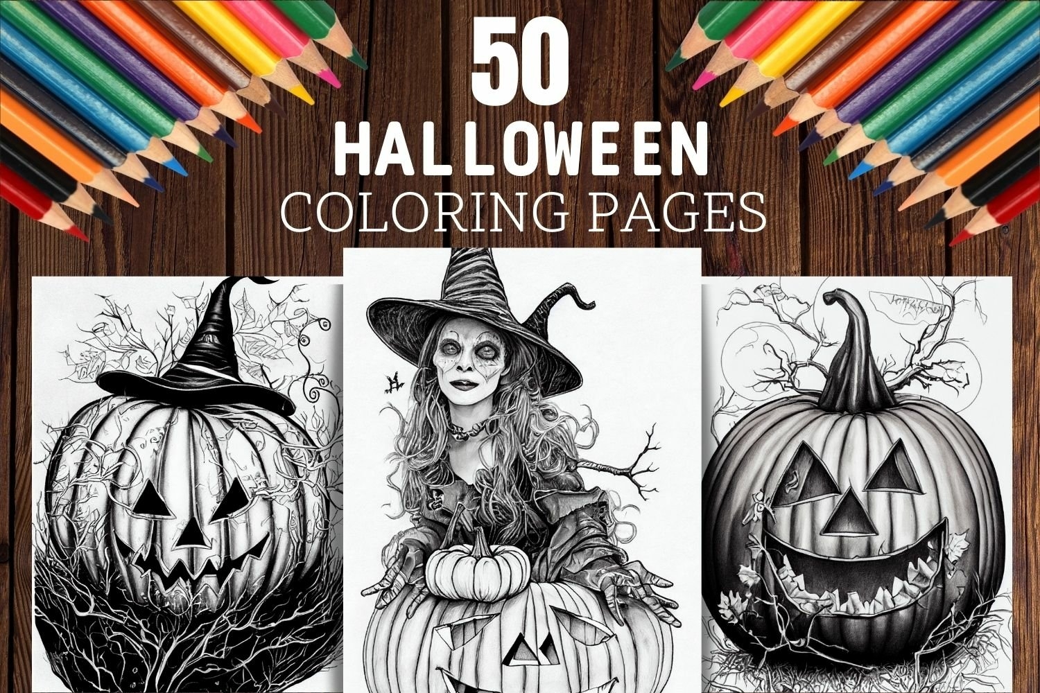 Halloween Coloring Pages Pumpkins And Witches 2176422 