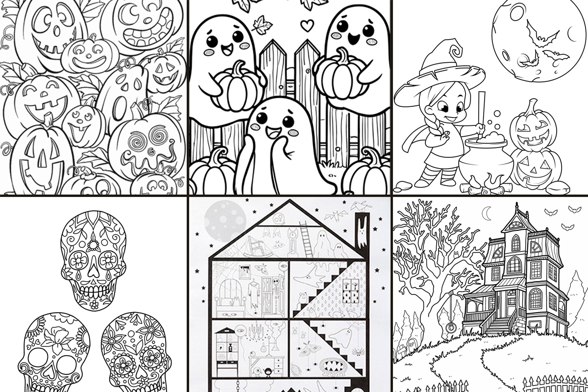 Halloween Colouring Pages Gathered