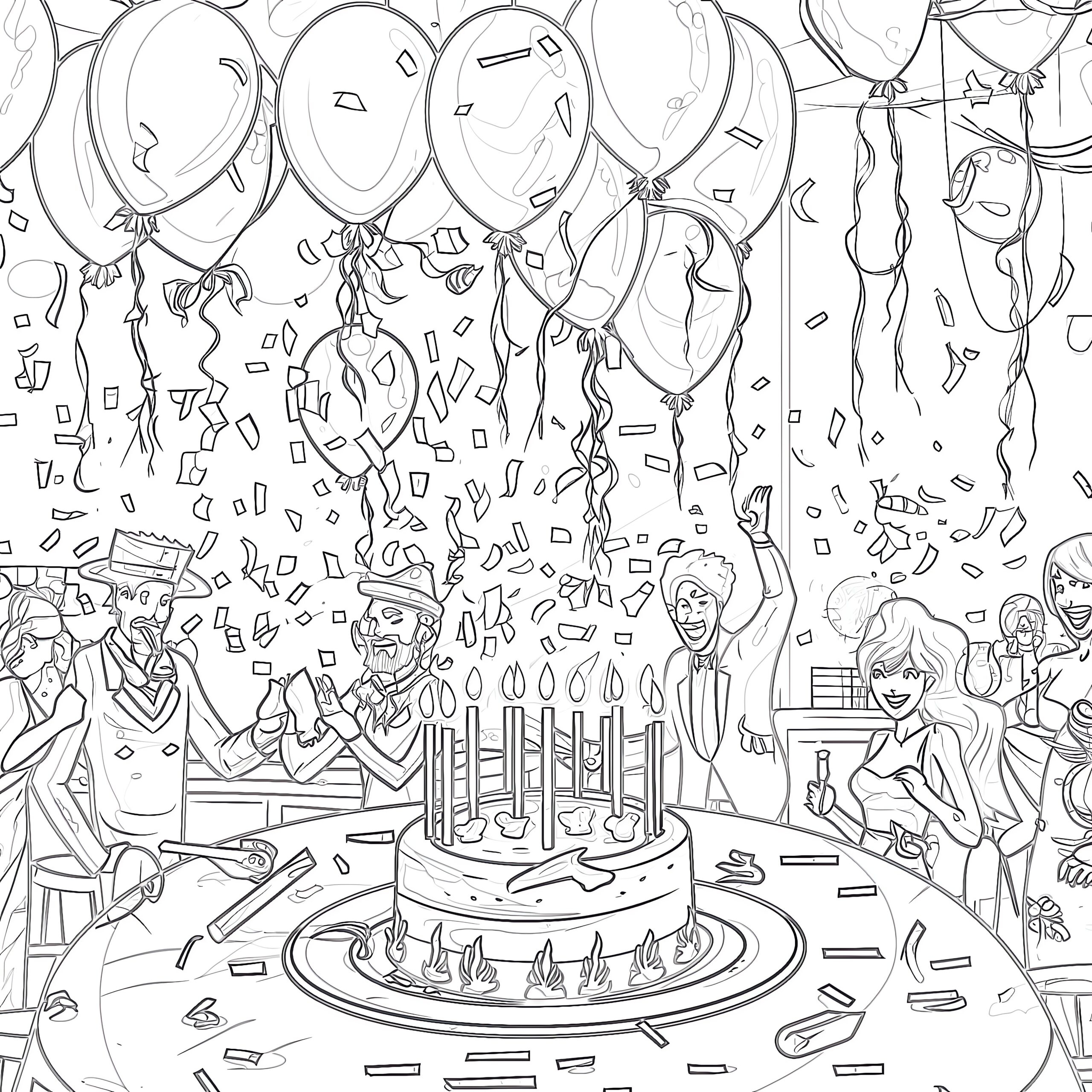 Free Printable Happy Birthday Coloring Pages For Adults
