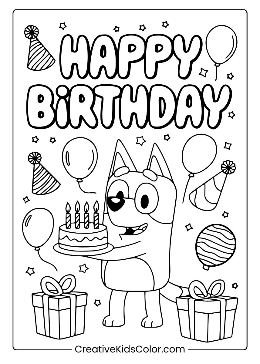 Printable Birthday Coloring Pages