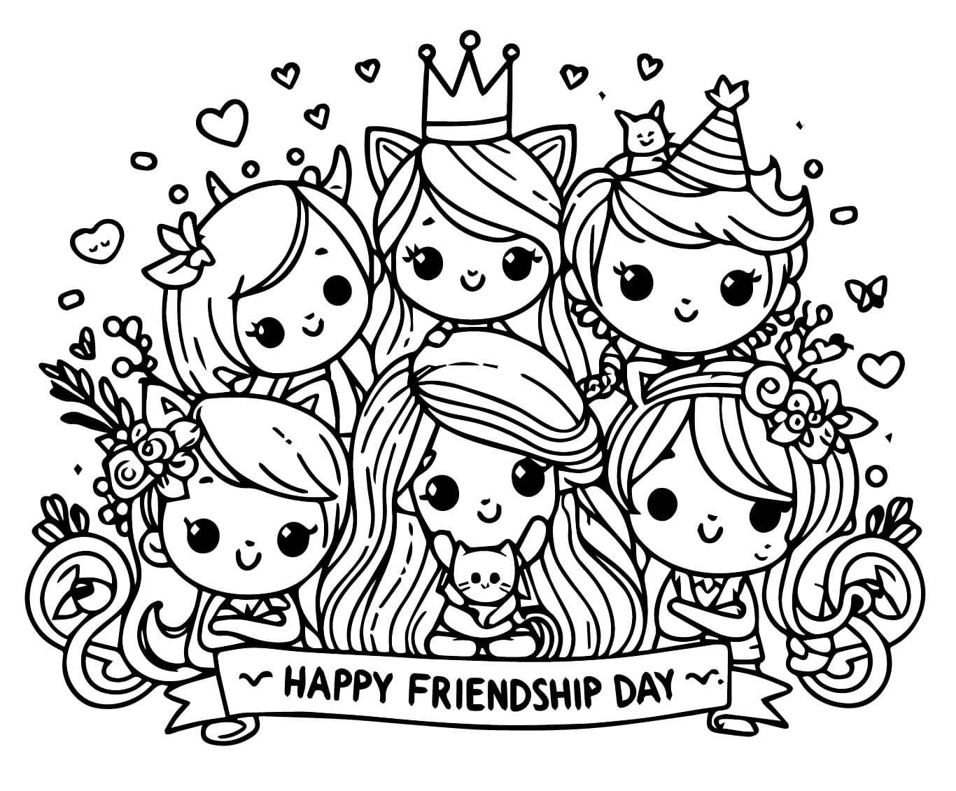 Friendship Coloring Pages Printable