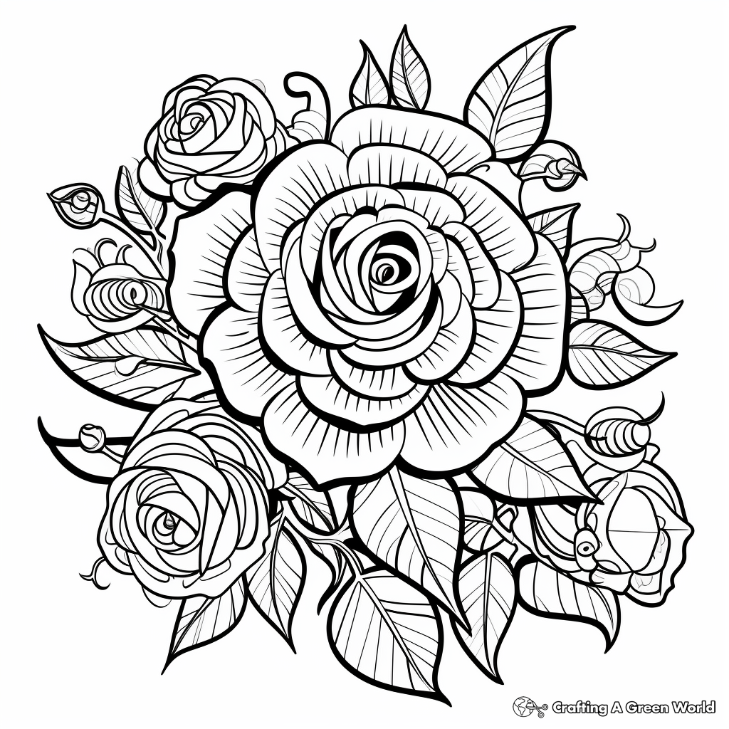 Hard Coloring Pages Of Flowers Free U0026 Printable 