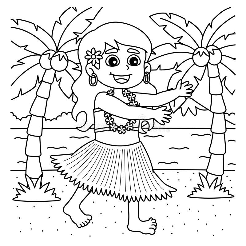 Hawaiian Coloring Page Stock Illustrations 442 Hawaiian Coloring 