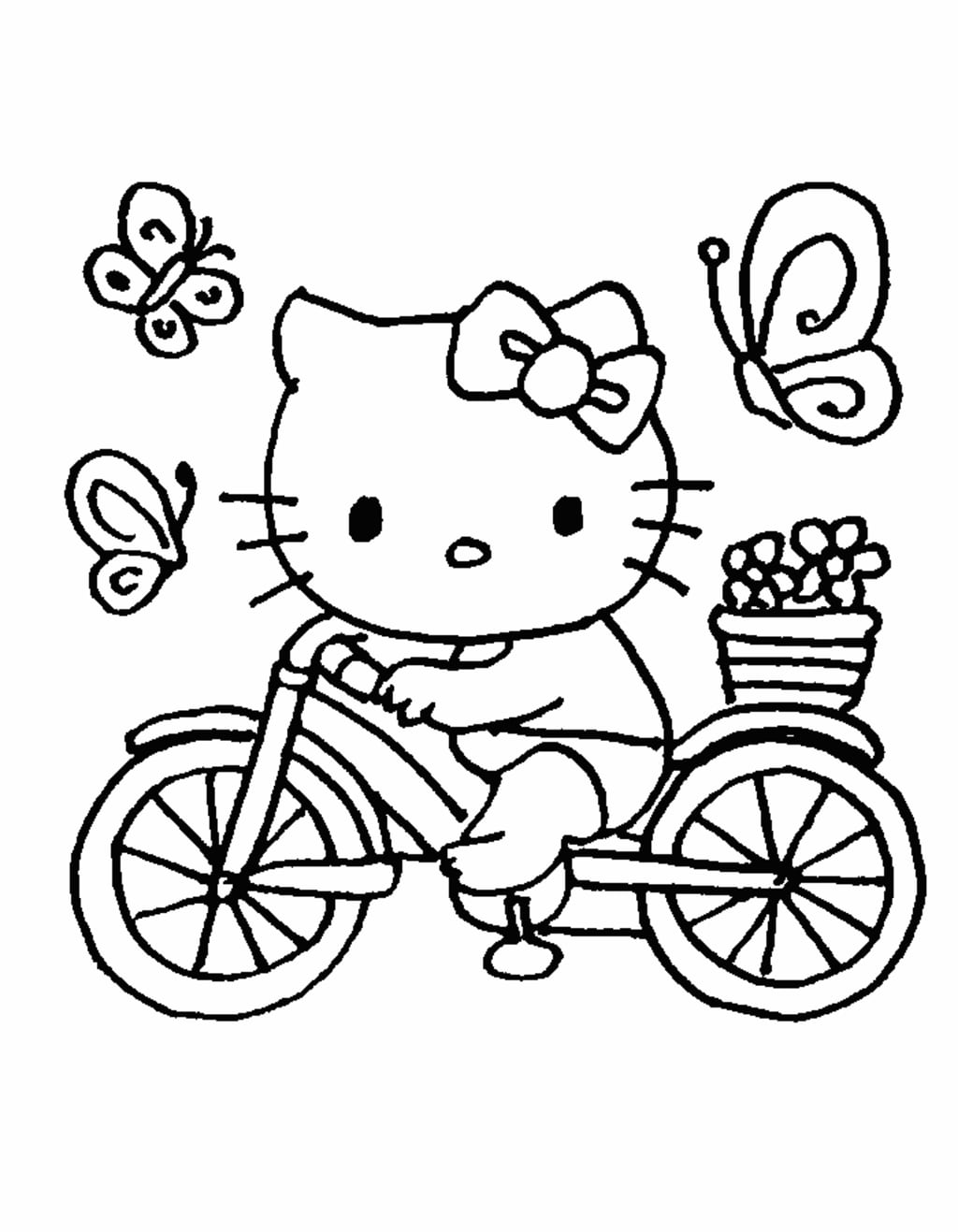 Hello Kitty Coloring Pages For Free