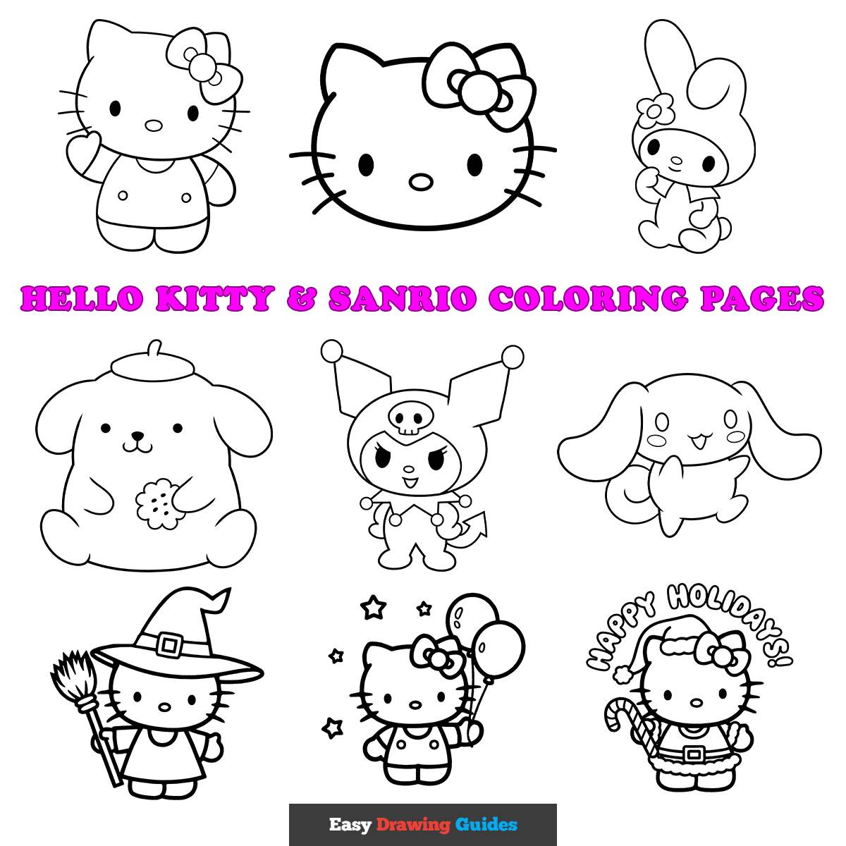 Printable Hello Kitty Coloring Pages