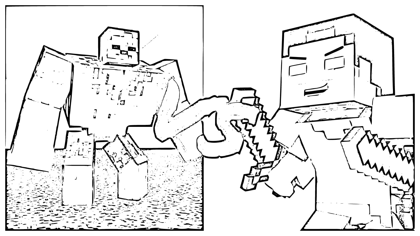 Herobrine Minecraft Coloring Pages WONDER DAY Coloring Pages 