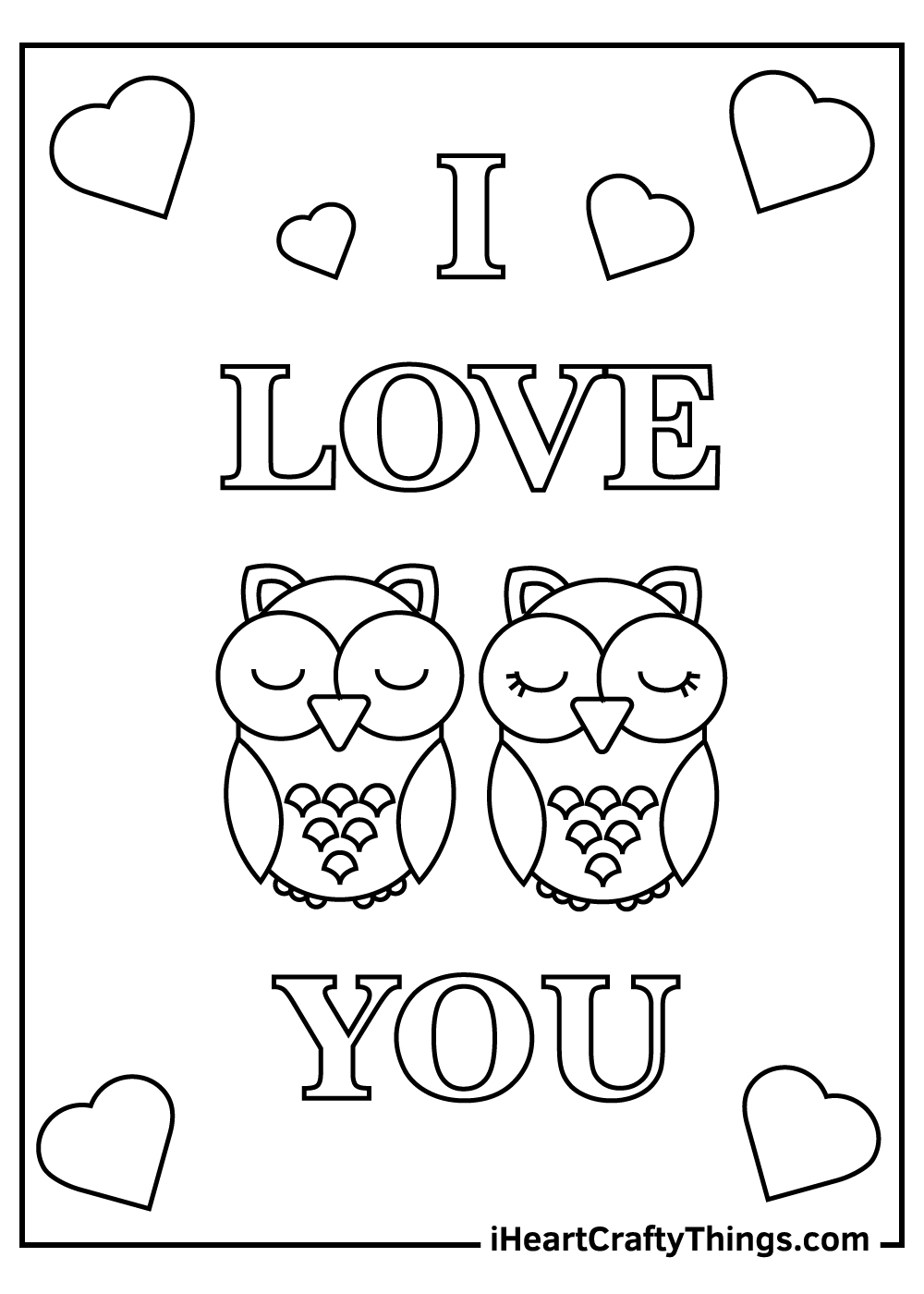 I Love You Coloring Pages 21 Free Printables 