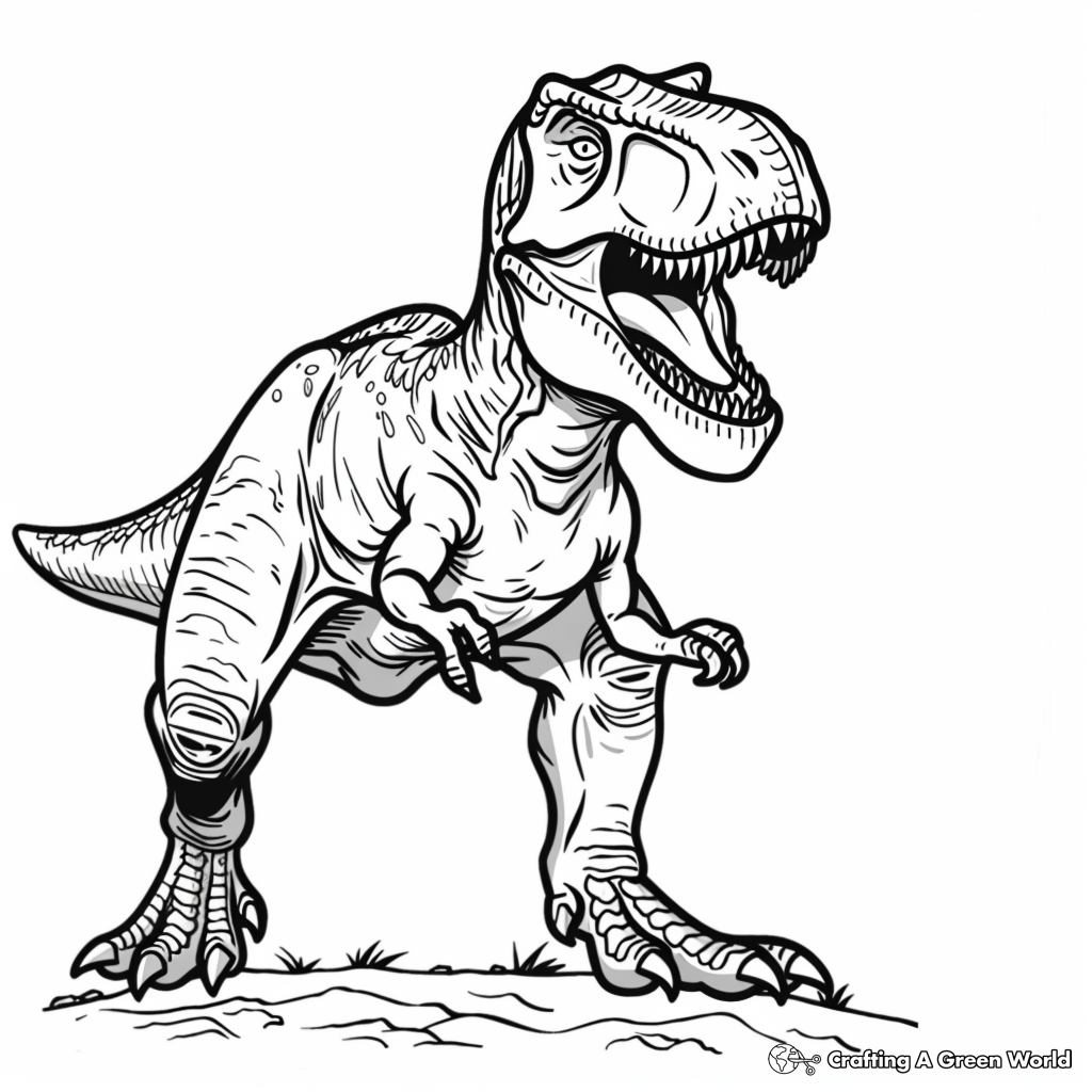 T Rex Printable Coloring Pages